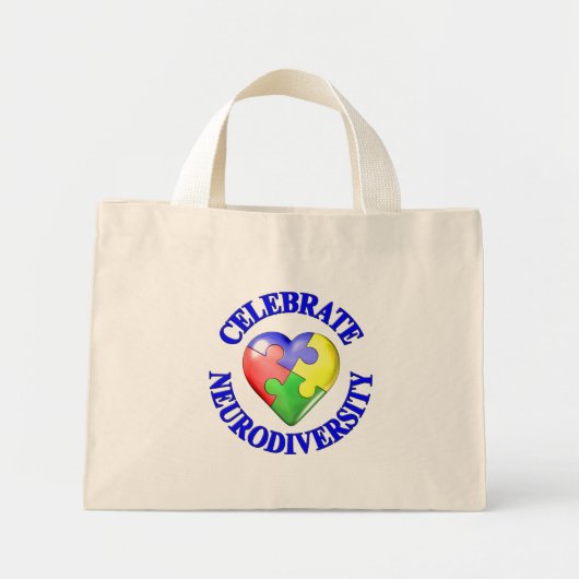 Mini Tote Bag Célébrer la neurodiversité (Devant)