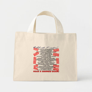 Mini Tote Bag Célébrons la liberté ! Lire un livre interdit !(t