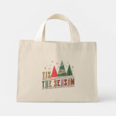 Mini Tote Bag C'Est La Saison Typographie Moderne De Noël (Dos)