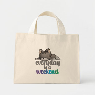 Mini Tote Bag Chaque jour est un week-end