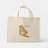 Mini Tote Bag chatte mignonne dormant chaton ginger kitten (Dos)