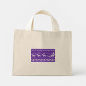 Mini Tote Bag Chaudron moche Le Père Noël traîne et rennes (Dos)