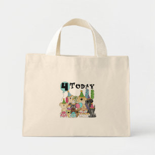 Mini Tote Bag Chiots 4e anniversaire Bash Tshirts et cadeaux