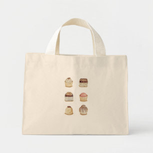 Mini Tote Bag Chocolat vintage...sac fourre-tout