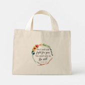 Mini Tote Bag Christian Floral Exode 14:14 Bible Verse (Dos)