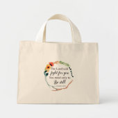 Mini Tote Bag Christian Floral Exode 14:14 Bible Verse (Devant)