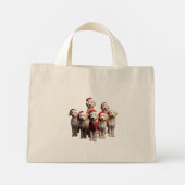 Mini Tote Bag Christmas Goldendoodle, Xmas Labradoodle chien (Dos)