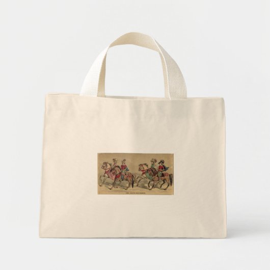 Mini Tote Bag Circus Procession Riders on Horseback (Devant)
