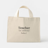 Mini Tote Bag Citation Inspirationnelle du professeur Badass (Dos)