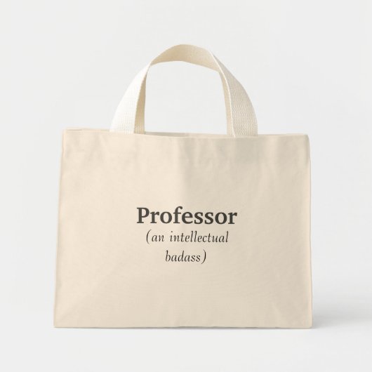 Mini Tote Bag Citation Inspirationnelle du professeur Badass (Devant)