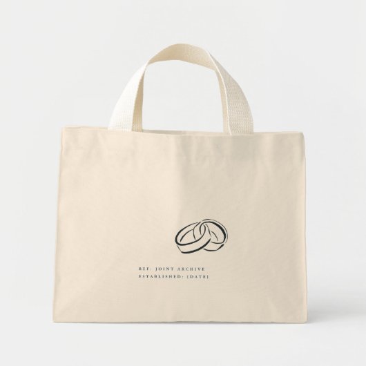 Mini Tote Bag Civil Ceremony Courthouse Minimalist Wedding  (Devant)