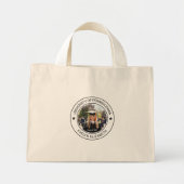 Mini Tote Bag Classique Rond Diplômé Écriture Moderne Minuscule (Devant)