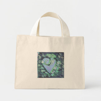 Mini Tote Bag coeur abstrait
