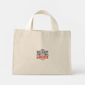 Mini Tote Bag Coeur de la liberté (Dos)