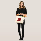 Mini Tote Bag Coeurs bouclés rouges (Devant (modèle))