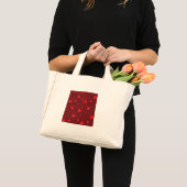 Mini Tote Bag Coeurs bouclés rouges (Devant (produit))