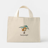 Mini Tote Bag Conception de jeu de mots de chat de dessin animé (Dos)