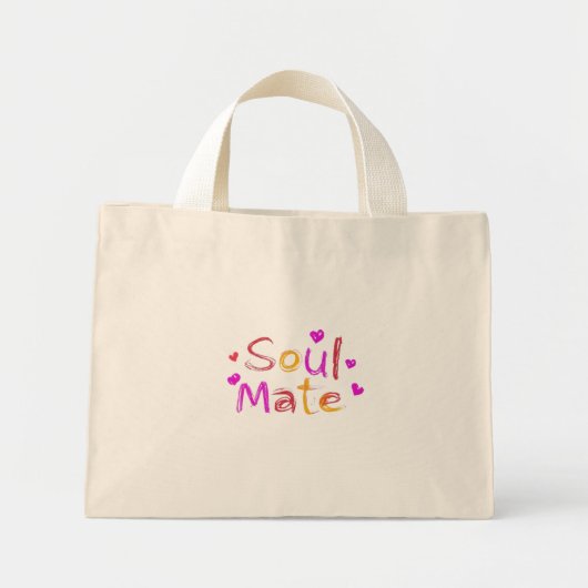 Mini Tote Bag Conception de l'Art numérique Soul Mate (Devant)