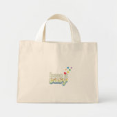 Mini Tote Bag Conception de typographie rétro fière facile à viv (Devant)