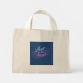Mini Tote Bag Conception de vibrations musicales néon (Dos)