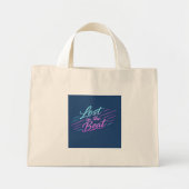 Mini Tote Bag Conception de vibrations musicales néon (Devant)