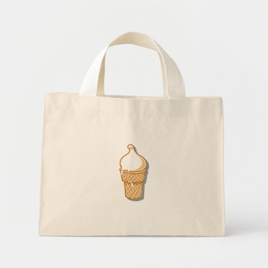 Mini Tote Bag cône de glace rétro (Devant)