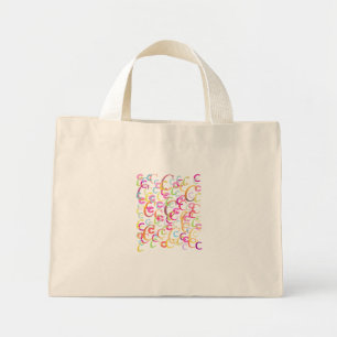 Mini Tote Bag Confettis en forme de lettre "C"