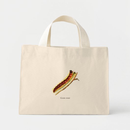 Mini Tote Bag Cosus cossus caterpillar (Devant)