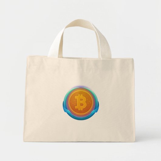 MINI TOTE BAG CRYPTO-MONNAIE BITCOIN (Devant)