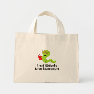 Mini Tote Bag Custom 1000 Livres avant Kindergarten Library Four
