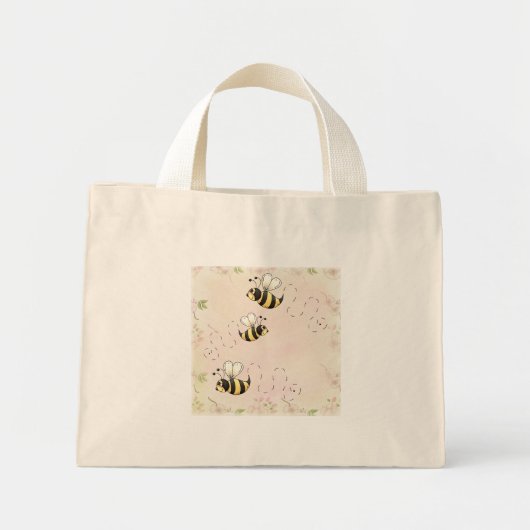 Mini Tote Bag Cute Country Bees Tote (Devant)
