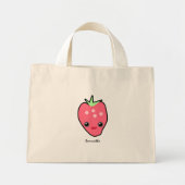 Mini Tote Bag Cute Kawaii fraise (Devant)