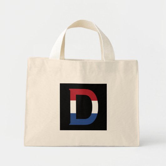 Mini Tote Bag D Monogramme superposé sur l'indicateur NLD sur la (Devant)