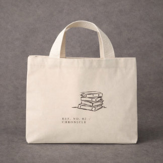 Mini Tote Bag Dark Academia – Art du livre vintage | Cadeau pour