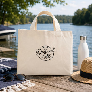 Mini Tote Bag Deerwood Lake Oars Classic Lake Life