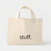 Mini Tote Bag des trucs. (Devant)