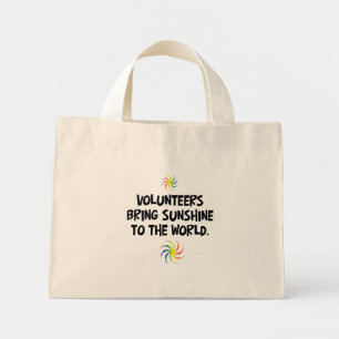 Mini Tote Bag Des volontaires apportent du soleil au monde
