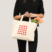 Mini Tote Bag Design simple de coeur rouge (Devant (produit))