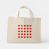 Mini Tote Bag Design simple de coeur rouge (Dos)