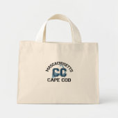 Mini Tote Bag Design "Varsity" de Cape Cod. (Devant)