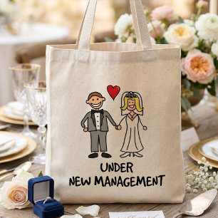 Mini Tote Bag Dessin animé de mariage - Sous nouvelle direction