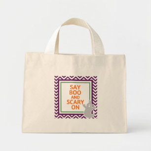 Mini Tote Bag Dites Boo et craignez Halloween