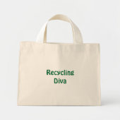 Mini Tote Bag Diva de recyclage (Devant)