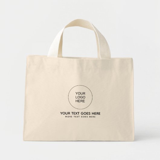 Mini Tote Bag Double face Imprimer QR Code Votre entreprise Logo (Devant)