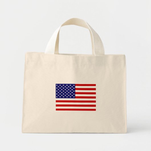 Mini Tote Bag Drapeau américain (Devant)