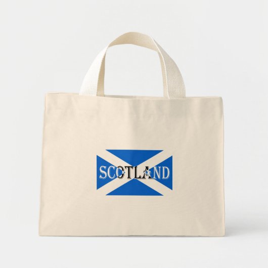 Mini Tote Bag Drapeau écossais écossais tcnt inversé (Devant)