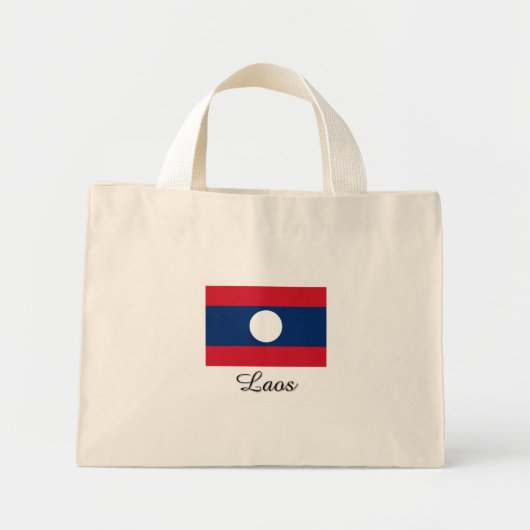 Mini Tote Bag Drapeau laotien (Devant)