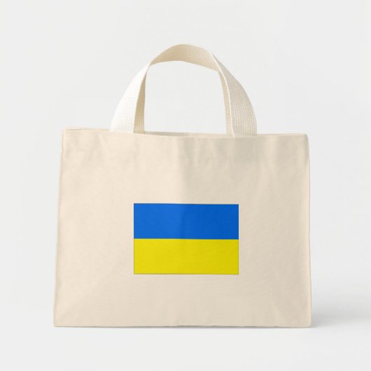 Mini Tote Bag Drapeau ukrainien (Devant)