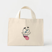 Mini Tote Bag drôle de visage (Devant)