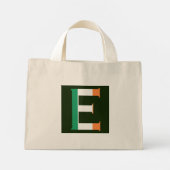Mini Tote Bag E Monogramme superposé sur le tcnt drapeau irlanda (Dos)